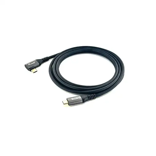 Equip Cable USB 2.0 C a C en ángulo de 90°, M/M, 2,0 m, PD 100 W, negro