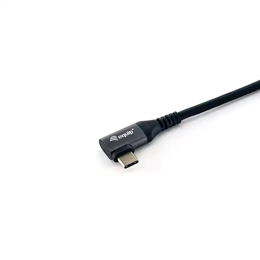 Equip Cable USB 2.0 C a C en ángulo de 90°, M/M, 2,0 m, PD 100 W, negro