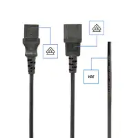 Gembird PC-189-VDE cable de transmisión Negro 1,8 m C14 acoplador