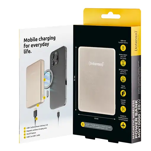 Intenso Batería Externa Magnética MW10000 10000 mAh – Compatible con MagSafe