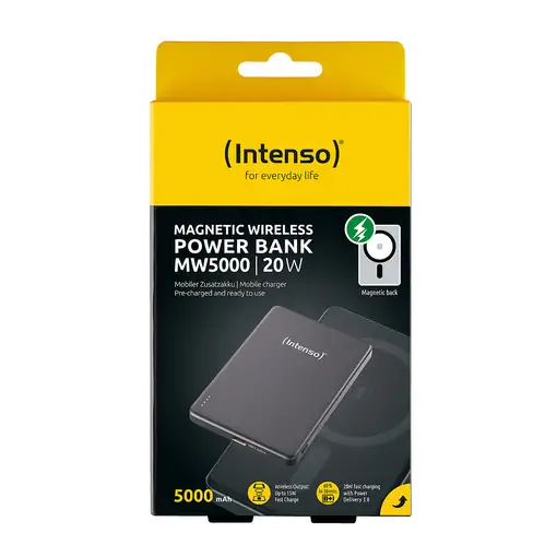Intenso Batería Externa Magnética MW5000 5000 mAh – Compatible con MagSafe