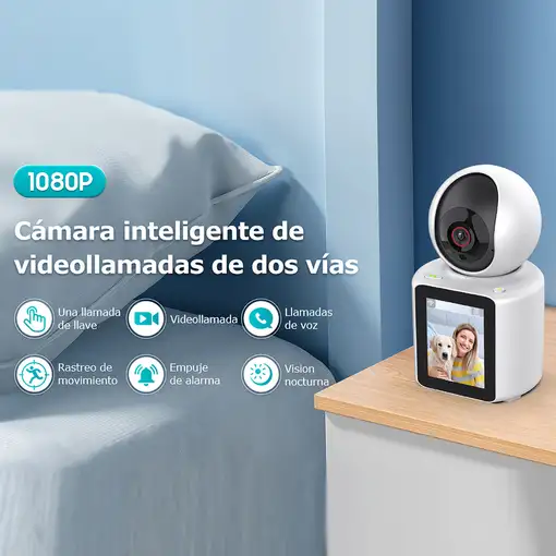 Cámara de Seguridad Doméstica Klack para Interiores, monitor para bebes