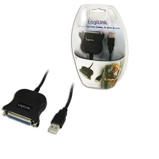 LogiLink UA0054A cable paralelo Negro 1,8 m