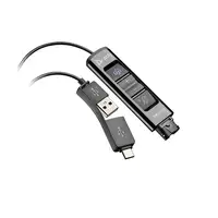 HP Poly Adaptador negro Poly DA85-M USB a QD compatible con TAA