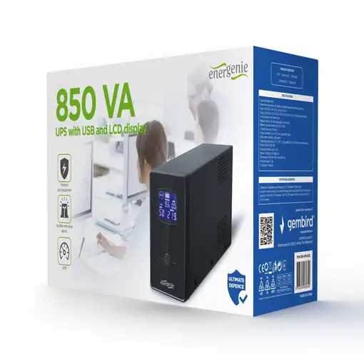 Gembird EG-UPS-032 sistema de alimentación ininterrumpida (UPS) 0,85 kVA 510 W 3 s