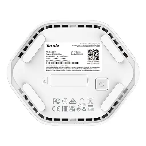 Tenda 5G01 router inalámbrico Gigabit Ethernet Doble banda (2,4 GHz / 5 GHz) 5G