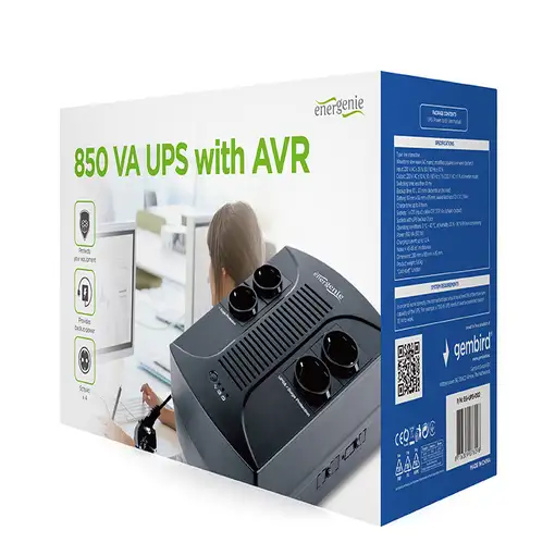 Gembird EG-UPS-002 sistema de alimentación ininterrumpida (UPS) 0,85 kVA 510 W 4 s