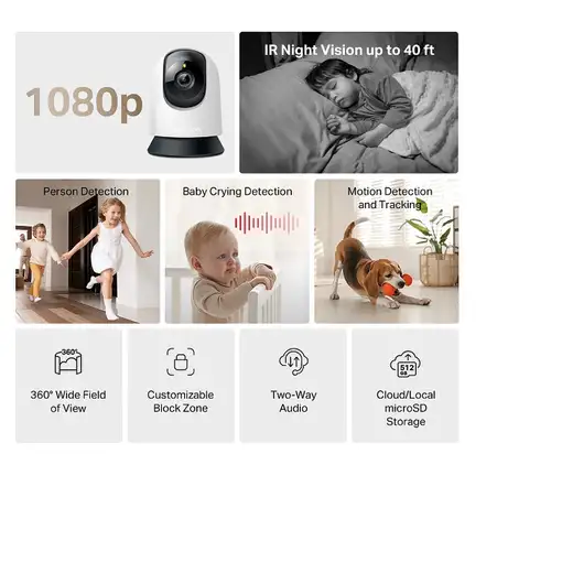 Mercusys MC200 cámara de vigilancia Bombilla Interior 1920 x 1080 Pixeles