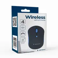 Gembird WIRELESS OPTICAL MOUSE MUSW-4B-03-B 1600DP - Maus ratón Oficina Ambidextro
