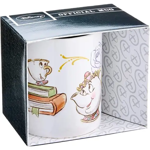 Taza chip y mrs potts la bella y la bestia disney 315ml
