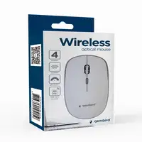 Gembird MUSW-4B-01-W ratón Oficina Ambidextro RF inalámbrico Óptico 1600 DPI