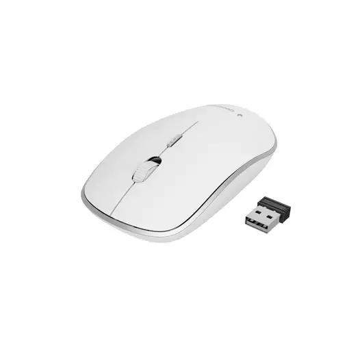 Gembird MUSW-4B-01-W ratón Oficina Ambidextro RF inalámbrico Óptico 1600 DPI