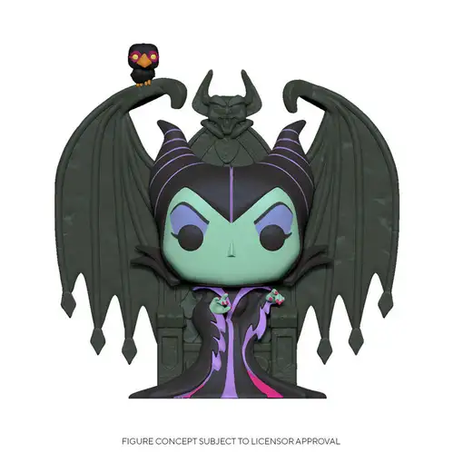 Figura pop disney villains maleficent with throne