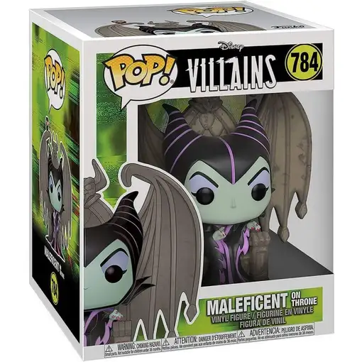 Figura pop disney villains maleficent with throne