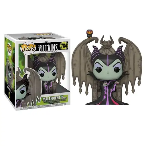 Figura pop disney villains maleficent with throne