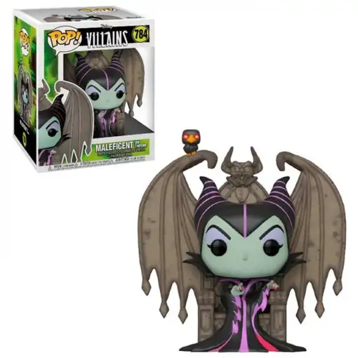 Figura pop disney villains maleficent with throne