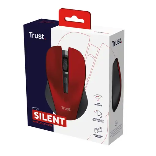 Trust 21871 ratón Oficina Ambidextro RF inalámbrico Óptico 1800 DPI