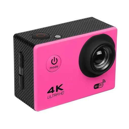Cámara Deportiva de acción Klack Rosa Pro 4K Con Mando