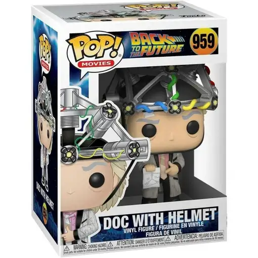 Figura pop back to the future doc with helmet