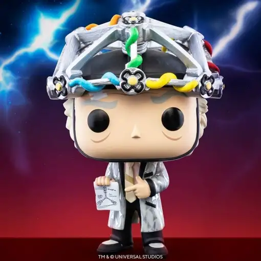 Figura pop back to the future doc with helmet