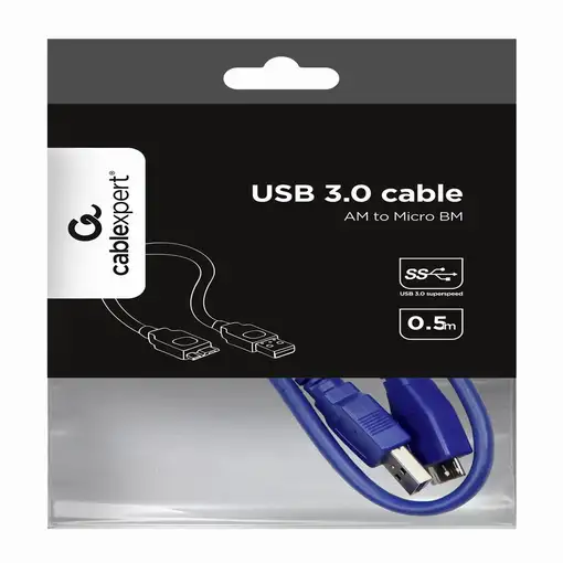 Gembird CCP-mUSB3-AMBM-0.5M cable USB USB 3.2 Gen 1 (3.1 Gen 1) 0,5 m USB A Micro-
