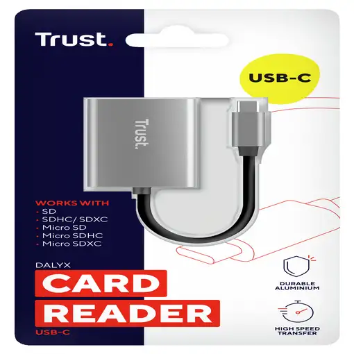 Trust 24136 lector de tarjeta USB 3.2 Gen 1 (3.1 Gen 1) Type-C Aluminio