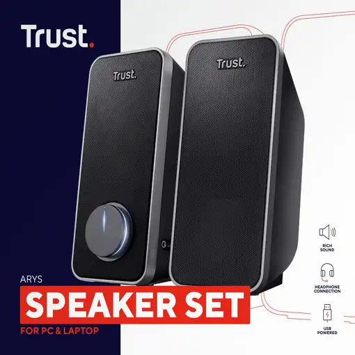 Trust 20179 altavoz Negro Alámbrico 14 W