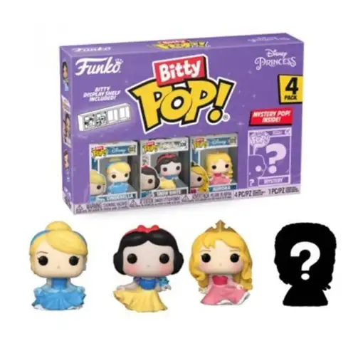 Blister 4 figuras bitty pop disney princesas cenicienta
