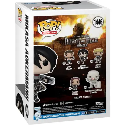 Funko pop animacion attack on titan s5 mikasa ackerman 67929