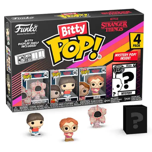 Blister 4 figuras bitty pop stranger things demogorgon