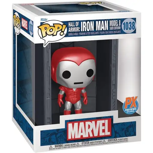Figura pop deluxe marvel hall of armor iron man model 8 exclusive