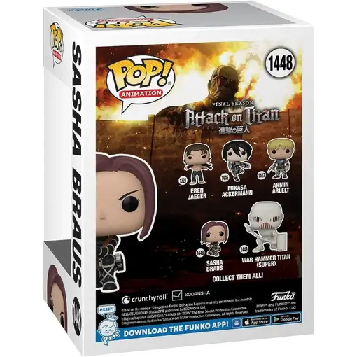Funko pop animacion attack on titan s5 sasha braus 67927