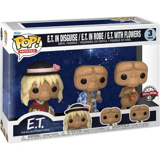 Blister 3 figuras pop e.t el extraterrestre exclusive