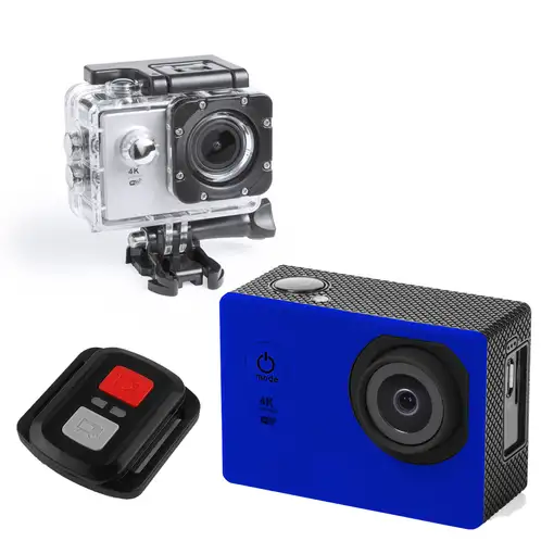 Cámara Deportiva de acción Klack Azul Pro 4K Con Mando