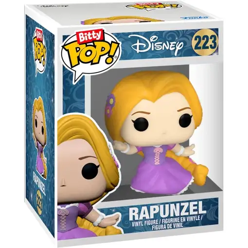 Blister 4 figuras bitty pop disney princesas rapunzel