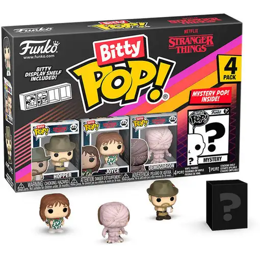 Blister 4 figuras bitty pop stranger things hopper