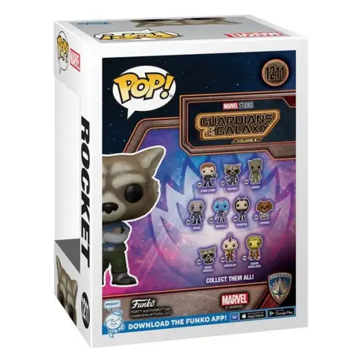 Figura pop marvel guardianes de la galaxia rocket exclusive