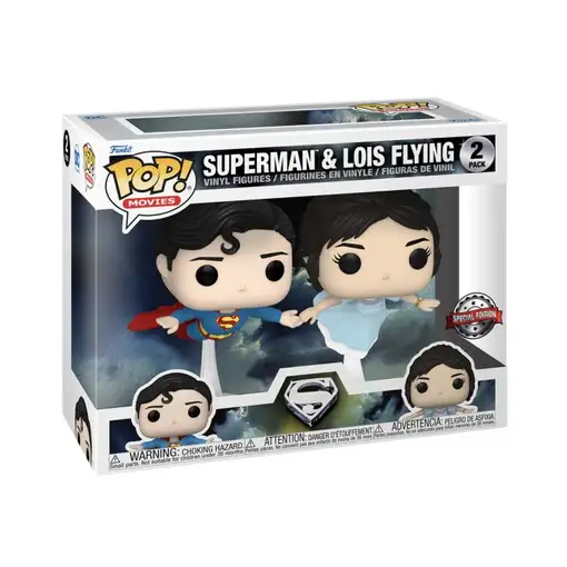 Blister 2 figuras pop dc comics superman & lois flying exclusive