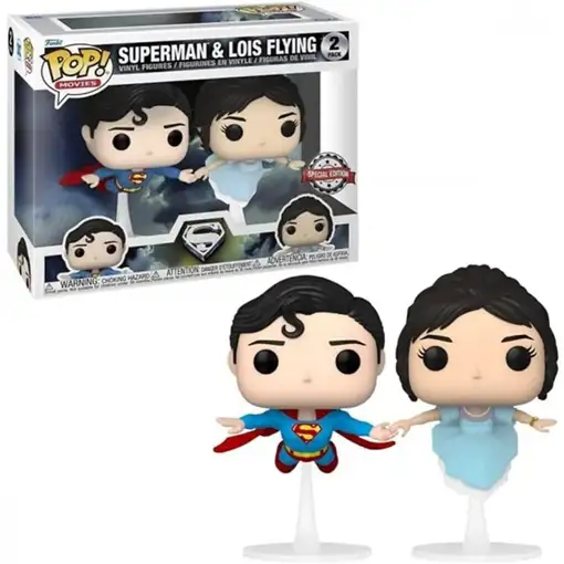 Blister 2 figuras pop dc comics superman & lois flying exclusive