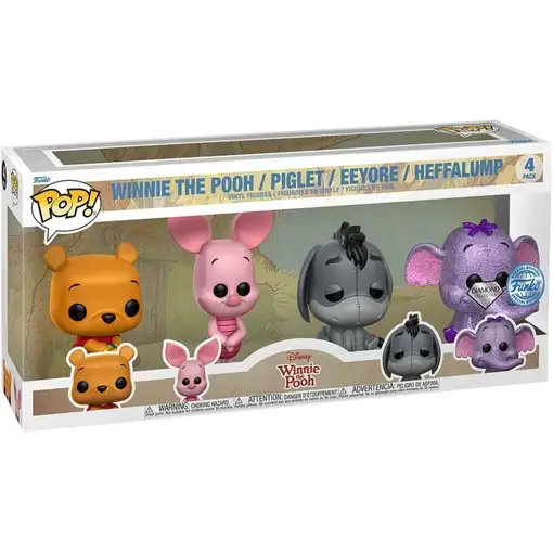 Blister 4 figuras pop disney winnie the pooh exclusive