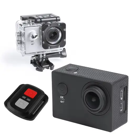 Cámara Deportiva de acción Klack Pro 4K Con Mando Negro