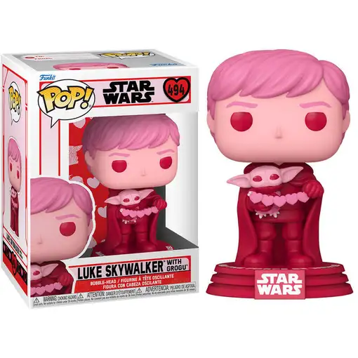 Figura pop star wars valentines luke and grogu