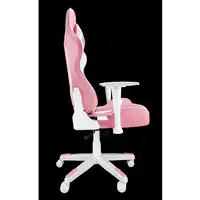 TALIUS Silla Dragonfly gaming blanco/rosa 2D, butterfly, base nylon, ruedas 60mm n