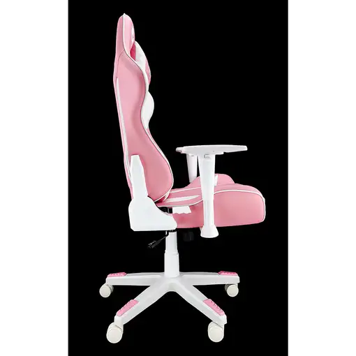 TALIUS Silla Dragonfly gaming blanco/rosa 2D, butterfly, base nylon, ruedas 60mm n