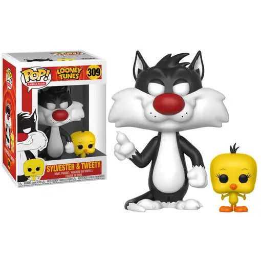 Figura pop looney tunes sylvester & tweety