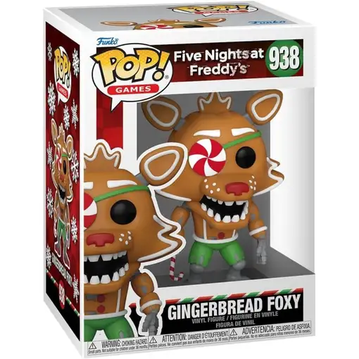 Figura pop five nights at freddys holiday gingerbread foxy