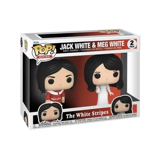 Set 2 figuras pop the white stripes jack white and meg white