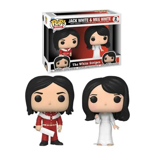 Set 2 figuras pop the white stripes jack white and meg white