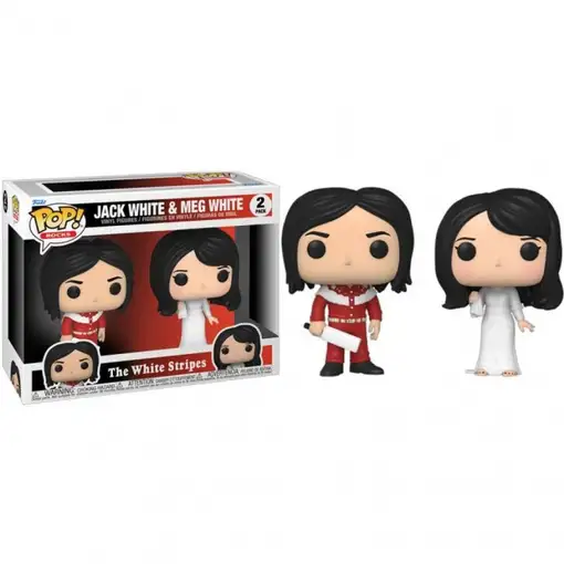 Set 2 figuras pop the white stripes jack white and meg white