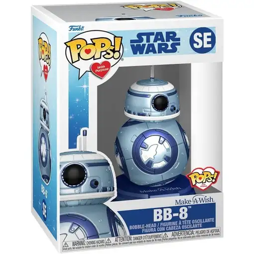 Figura pop star wars make a wish bb-8 metallic